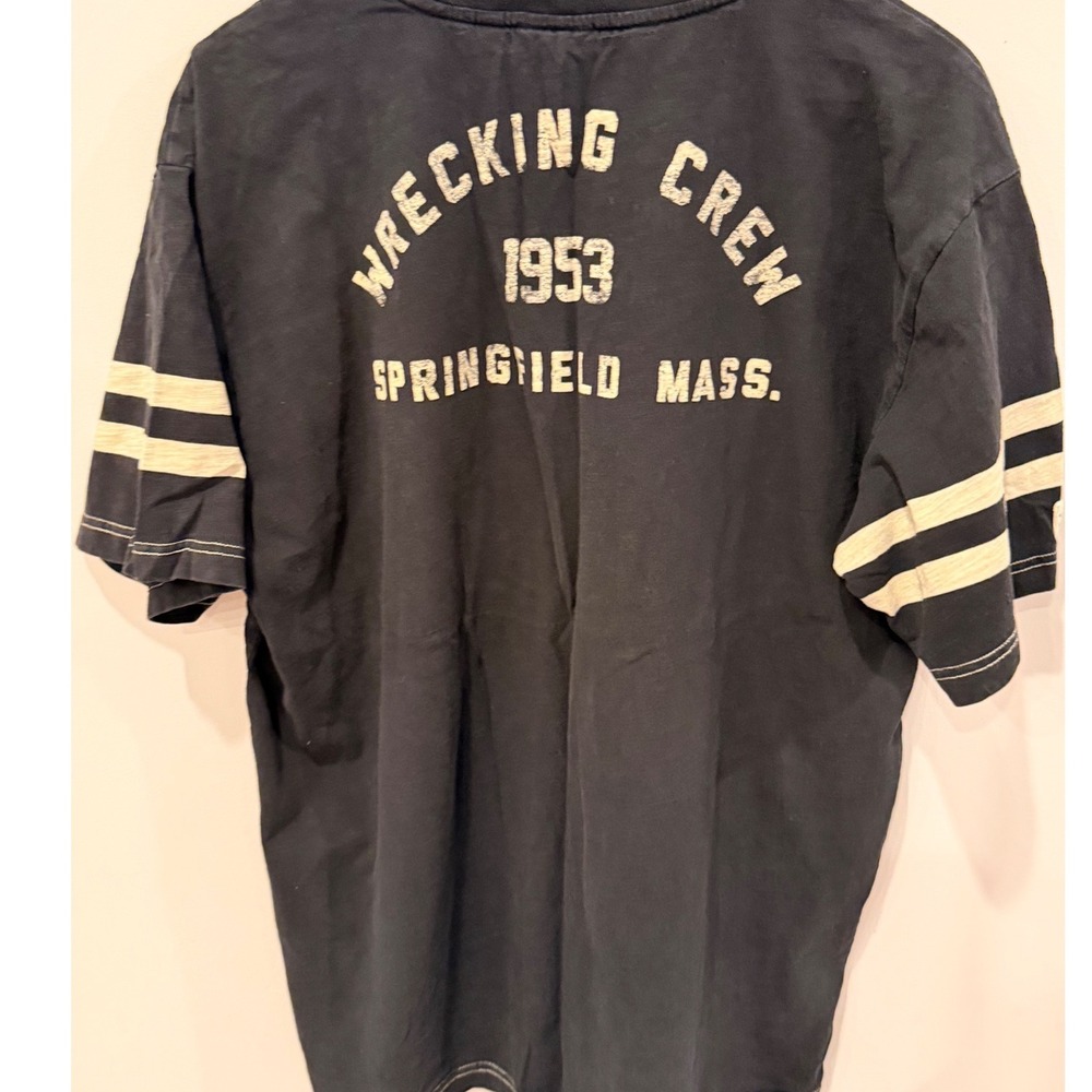 Vintage 2004 Indian Motorcycle Wrecking Crew XL Single Stitch Black Embroidered - Picture 3 of 13